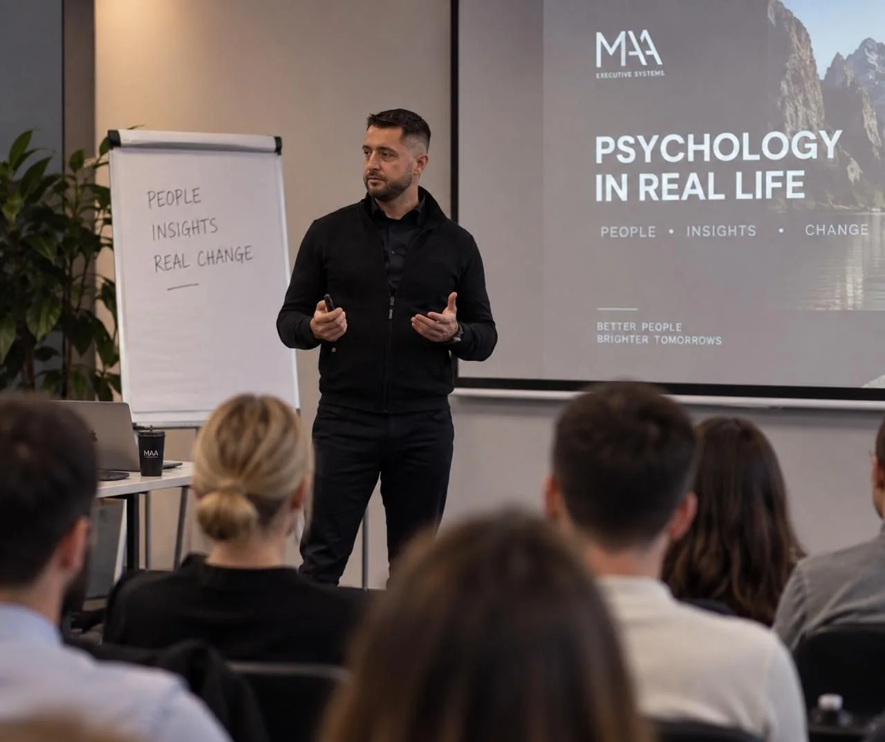 Alexander Moiseev leading a training session